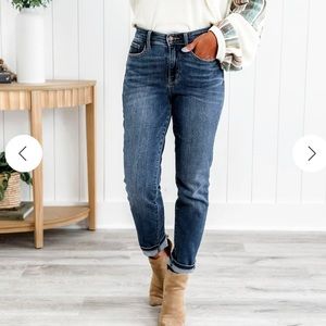 Judy Blue Star of the Show High Rise Slim Dark Wash Jeans - Size 11